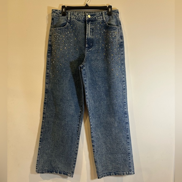 Le Lis Denim - Le Lis Studded Blue Denim Jeans